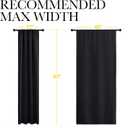 NICETOWN Black Blackout Curtain Blinds - Solid Thermal Insulated Window Treatment Blackout Drapes/Draperies for Bedroom (2 Panels, 42 inches Wide by 63 inches Long, Black)