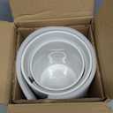 famiware Milkyway Kitchen Utensil Holder for Countertop, 7.2"+5.8" Ceramic Cooking Utensil Crocks for Counter, Utensil Organizer for Spatula & Spoon, Kitchen Decor, Set of 2, White