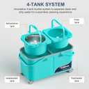 2026 Upgraded Easy-Use Spin Mop for Cleaner, Clean & Dirty Water Separation Mop Bucket for Pet & Family Homes,360 Swivel Wheels, Safe for Hardwood & Tile, Adjustable Handle,6 Reusable Mop Heads
