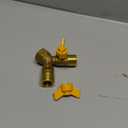 brass 1/2 inch O.D. barb three way shut off ball valve for propane gas hose air water pvc pex garden tubing fuel line, tee switch splitter fitting