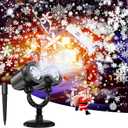 Snowflake Projector Lights Outdoor - Dual-Head Christmas Projector Lights Outdoor, IP65 Waterproof, 360 Rotation, Suitable for Xmas Holiday Wedding Indoor Party New Year Garden Decorations