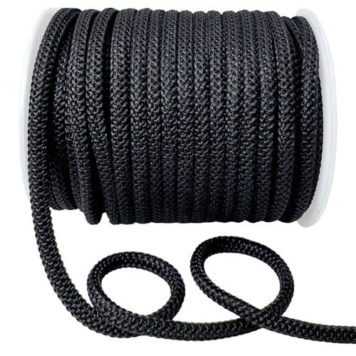 AEVORA 1/8 inch Nylon Rope - 20 Yards(60ft) Strong Utility Poly Cord for Clothes Line, Flag, Pole Camping, Crafting (Black)