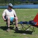Wildhiker Portable Compact Folding Camping Chairs Lightweight, Easy to Pack, Wider Seat Surface with Side Pocket for Lawn, Backpacking, Motorycling, Hiking,Travel, Outdoor Festivals