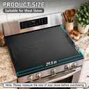 Noodle Board Stove Cover with Handles, Stove Top Covers for Gas Burners and Electric Stove, Wood Stove Cover Board Decorative Serving Tray Kitchen Sink Cover (Black), 29.5"L x 22"W
