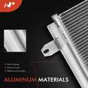 A-Premium Air Conditioning A/C Condenser Compatible with Volkswagen Jetta 2005-2010, Golf 2010-2014, GTI 2006-2014, Rabbit 2006-2009 & Audi A3/TT/TTS Quattro, Replace# 1K0820411D