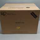 IRIS USA Large Top Entry Cat Litter Box Made in USA, Covered Enclosed Design with Lid, Litter Catching Grooved Top, Scatter Shield, Dog Proof, Scoop Included, Odor Control, Beige/White