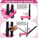 Folding Hand Truck Lightweight Hand Truck Dolly Foldable,Luggage cart with 4 Rotate Wheels, Utility Cart with Adjustable Handle,Collapsible Dolly for Moving