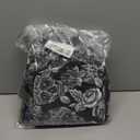 Skull Weekender for Women, Gym Sports Duffle With Flowers, Travel Tote With Toiletry Bag, Shoes Compartment, Dry/Wet Separation Swim Bag