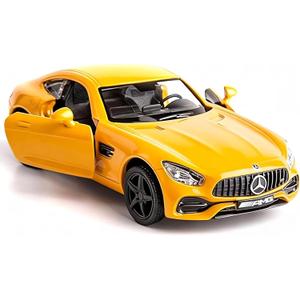 RMZ City 1:36 Scale Diecasting Alloy Car Model Benz AMG GTS Car Model Toy Car Pull Back Vehicles Toy Car for Toddlers Kids Boys Girls Gift (Yellow)