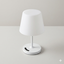 Cordless Touch Table Lamp, 4000mAh Rechargeable Small Desk Lamp with 3 Color Temperatures & Stepless Dimming, Portable LED Bedside Lamp for Bedroom, Living Room, Patio & Camping, White