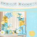 One Little Goose Birthday Party Decorations,Goose 1st Birthday Party Decorations, Little Goose First Party Supplies Backdrop Balloon Garland Cake Topper Balloon Box for One Year Old Boy