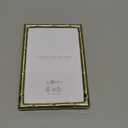 Malden International Designs 4x6 Tabletop Metal Bamboo Picture Frame with Gold Chrome Finish