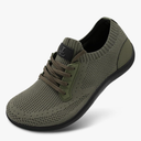 L-RUN Mens Walking Shoes Wide Toe Barefoot Shoes Minimalist Men's Casual Dress Shoes Breathable Zero Drop Fashion Sneakers Size-44, Green
