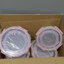 24 Pieces Glass Food Storage Containers Set,Glass Meal Prep Containers-Stackable Airtight Glass Storage Containers with lids,Freezer, Microwave, Oven Safe,Pink