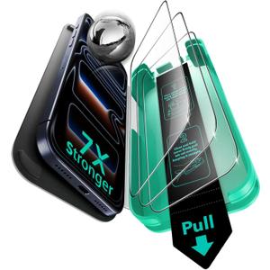 ESR 3 Pack 9H+ Glass for iPhone 17 Pro Screen Protector,[Military-Grade Shatterproof], with AR Anti-Reflective Technology, Armorite Ultra-Tough Tempered Glass with Ultra Fit Tray