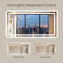 24"x48" LED Bathroom Mirror with Lights, Backlit + Front Lit, Anti-Fog, Lighted Bathroom Mirror for Wall, HD Shatterproof Tempered Glass, Dimmable, Memory Function (Horizontal/Vertical)