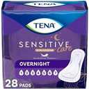 Tena Incontinence Pads, Bladder Control & Postpartum for Women, Overnight Absorbency, Sensitive Care, 28 Count (28 Count), White