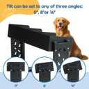 Elevated Dog Bowls for Large Breeds, Triple Dog Bowl Stand with 3 Stainless Steel Bowls, Adjustable Raised Dog Feeding Station, Slow Feeder Anti-Gulping Design, Heavy Duty