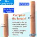 Chiroplax Toe Tubes Sleeves Protectors Cushions Fabric & Gel Lining Separator Tubing Finger, Bunion, Hammer Toe, Callus, Corn, Blister (5 Pack, Size Medium)