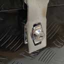 24'' Inch Stripes Plated ATV UTV Aluminum Tool Box Truck Bed Toolbox Waterproof Square Storage Organizer with Lock and Keys Black(‎24" L x 9.5" W x 12.5" H)