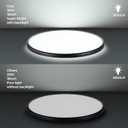 TALOYA 2 Pack 18" Dimmable Flush Mount Ceiling Light Fixture,5CCT,Black