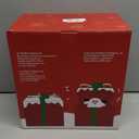 PEIDUO Animated Christmas Santa in Lighted Gift Box, Motion Sensor Christmas Music Decorative Lights, Under The Christmas Tree Present Decorations for Indoor Outdoor Yard Home Holiday Decor