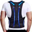 Back Brace Posture Corrector for Men & Women, Upgraded Full Back Support with Adjustable Shoulder Straightener and Waist Support Straps, Breathable Back Brace for Office Work, Long Sitting & Daily Wear, Comfortable Posture Support for Upper & Lower B (Medium)