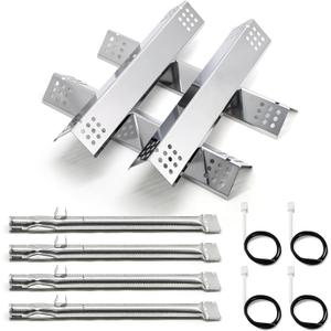 Adviace Replacement Parts for Monument Grill 35633 41847NG 24367 24633 17842 77352 77352MB 77352-MB, A0212926 Main Burner & D010012307 Flame Tamer & Igniter for 35633 Monument Grill 4-Burner Gas Grill (4-Burner)