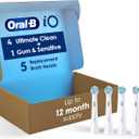 Oral-B iO Ultimate Clean Replacement Brush Heads, 5 Count, 4 Ultimate Clean + 1 Gum & Sensitive White