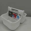 madesmart Large Soft Grip Tote, Under Sink Bathroom Storage, Multi-Purpose Home Organization, EPA Certified, Premium Antimicrobial White