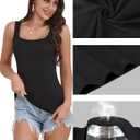 BQTQ 5 Pack Women's Tank Tops Square Neck Sleeveless Ladies Tank Top Undershirts