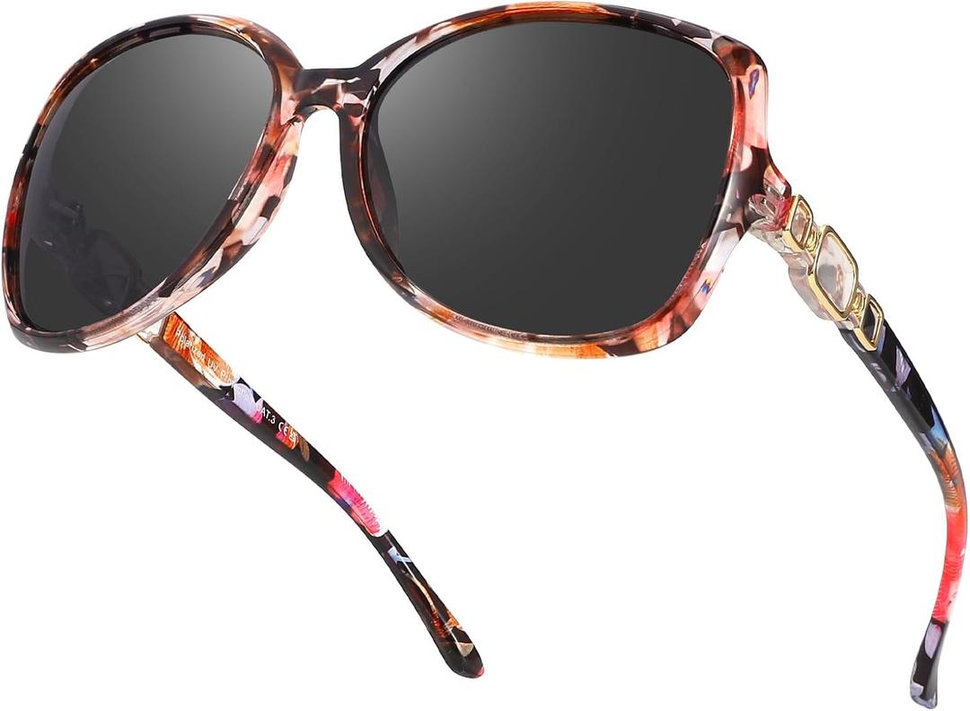 FIMILU Sunglasses for Women, Polarized Retro Stylish Sunglasses Oversized Trendy Sun Glasses UV Protection for Vacation 5203