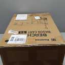 Navatiee Big Wheels Collapsible Wagon Cart Foldable, Heavy Duty Beach Wagon with Silent All-Terrain Wheels, Folding Utility Grocery Cart with Side Pocket and Brakes for Camping Garden Sports, Black