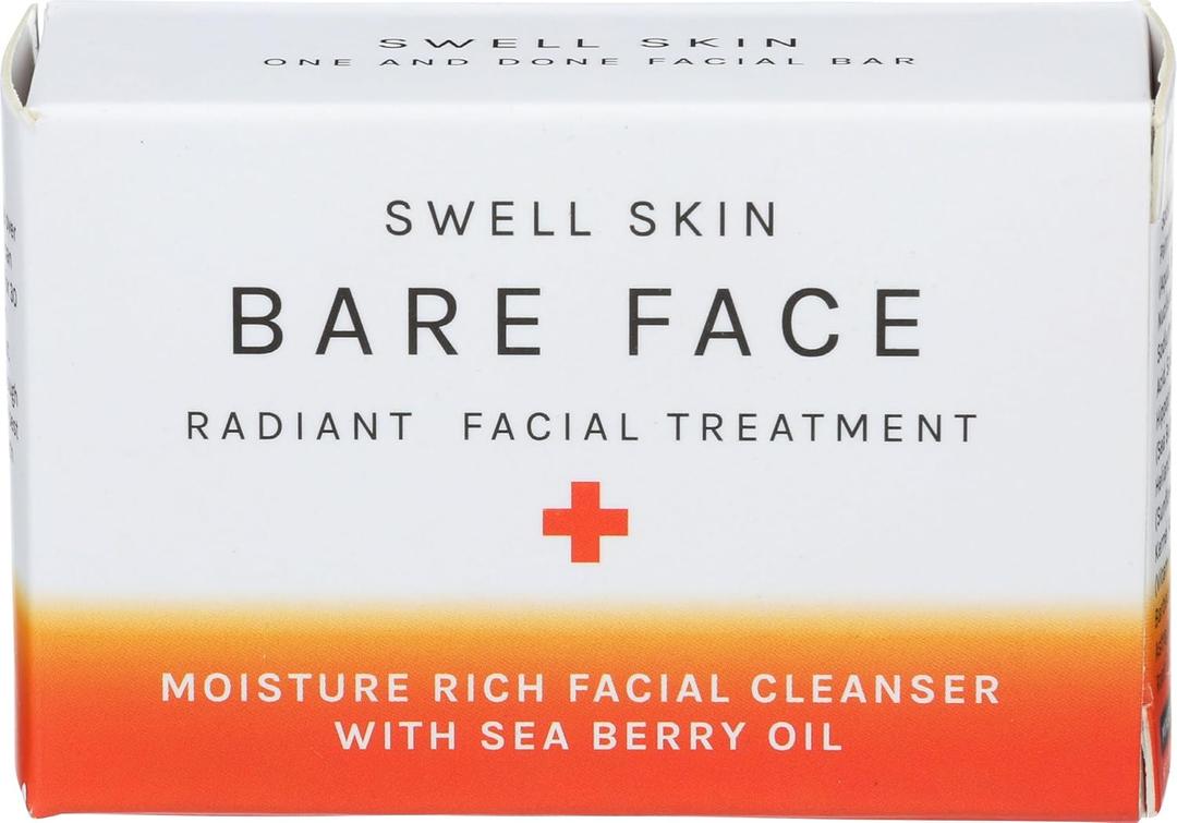 Bare Face, Sea buckthorn ol Cleansing Bar for All Skin Types, for Radiant, Even-Toned, Well-Hydrated Skin, 2.25oz Acne Soap Bar