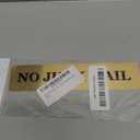 No Junk Mail Sign - Gold Metallic Adhesive Letterbox Plaque - Outdoor Weatherproof Aluminium Composite - Peel & Stick Mailbox Label