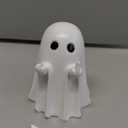 Halloween Ghost Figurine Funny Spooky Middle Finger Statue Halloween Table Decorations Cartoon Cute Resin Holiday Desktop Ornament Decor for Holiday Indoor Home Decor Gifts