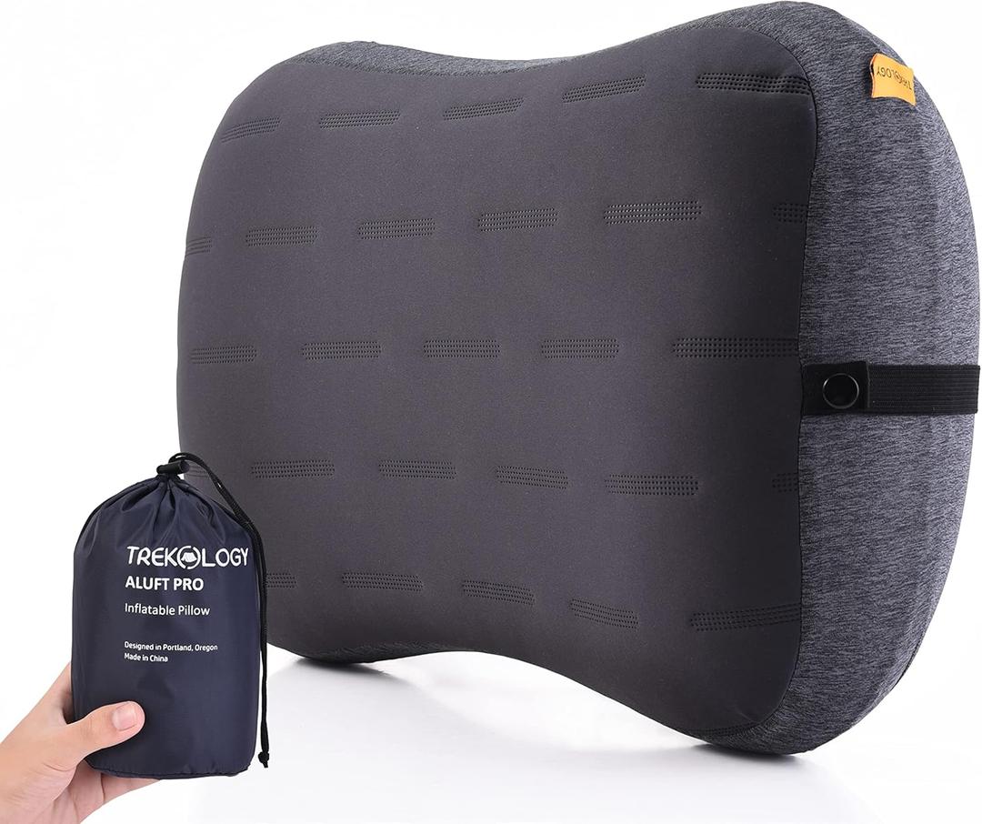TREKOLOGY Backpacking Pillow Inflatable Pillow for Camping Inflatable Camp Pillow Blow Up Air Pillows for Sleeping Hiking Pillow - ALUFT Pro