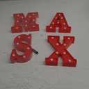 XIMISHOP Christmas Decor-Christmas Decorations Indoor-4 LED Marquee Light Up Letters Sign "XMAS" Christmas Lights for Xmas Home Kitchen Fireplace Tabletop Party Decoration