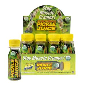 Pickle Juice Sports Drink Shots, Extra Strength - Relieves Cramps Immediately - Electrolyte Pickle Juice Shots for Day & Night Time Leg Cramp Relief - 2.5 oz, 12 Pack