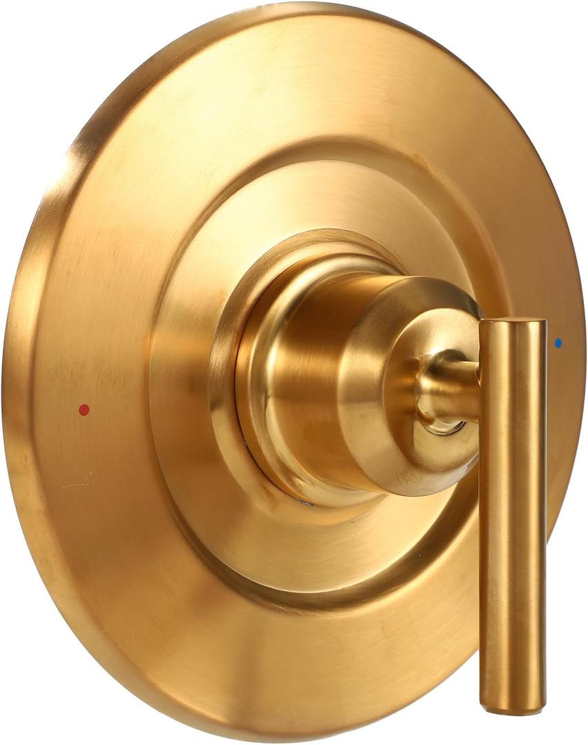 Replacement for Moen T2901 Gibson Posi-Temp Shower Trim Kit, Shower Valve Trim Kit Durable Metal Construction Modern Bathroom Upgrade (Gold)