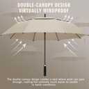 ZOMAKE Golf Umbrella, Large Windproof Heavy Duty Umbrellas 68in, Apricot