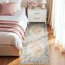 RELEANY Area Rugs 2'x6' Runner Rug Non Slip Washable for Kitchen Hallway Bedroom Beside Laundry Room Bathroom Rug, Floor Carpet, Blue Orange Red