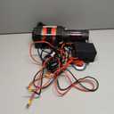 RUGCEL WINCH 13500lb Waterproof Electric Truck Winch 12V Synthetic Rope Winch with Hawse Fairlead,Wired Handle and 2 Wireless Remote,for Trailer and Wrangler in Car Lift