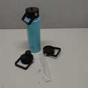 22oz Stainless Steel Bottles with 3 Lids Sport Insulated Water Bottle,Turquoise