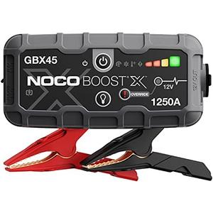 NOCO Boost X GBX45: 1250A UltraSafe Jump Starter – 12V Lithium Battery Booster Pack, Portable Jump Box, Power Bank & Jumper Cables - for 6.5L Gas and 4.0L Diesel Engines