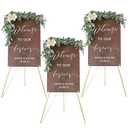 Amazon.com: DANMO Easel Stand for Wedding Sign Poster 63'' Instant Display Easel for Floor Adjustable Metal Art Easel Gold 3 Pack : Office Products