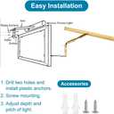 LED Picture Lights for Paintings Plug in, Adjustable Art Light Gallery Wall Light for Display Art Work, 16inch 6W 3000K Warm White, Gold Finish CRI80+