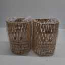 Battery Operated Wall Sconce, Rattan Rechargeable Wall Sconce, Boho Wall Sconces Battery Operated with Remote, Wireless Sconces Set of 2 for Bedrooms, Hallway, Living Room