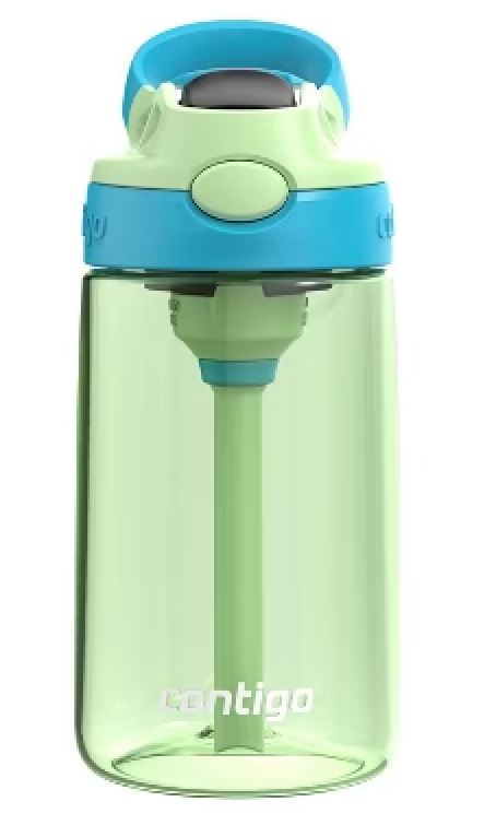 Contigo Kids' Cleanable Autospout 14oz Water Bottle Cucumber with Blue Raspberry