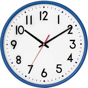 HZDHCLH Wall Clock Blue,Silent Wall Clocks Battery Operated 8 Inch Modern Non Ticking Analog Clock Decorative for Kitchen Bedroom Living Room Office Classroom